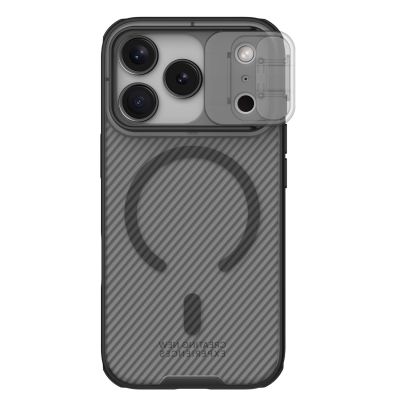 Etui Nillkin CamShield Pro kompatybilne z MagSafe na iPhone 17 Pro Max - przezroczysto-czarne