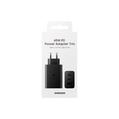 24. Samsung 65W Power Adapter Trio, Black