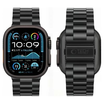 3. Bransoleta Tech-Protect Stainless na Apple Watch 44 / 45 / 46 / 49 mm - czarna