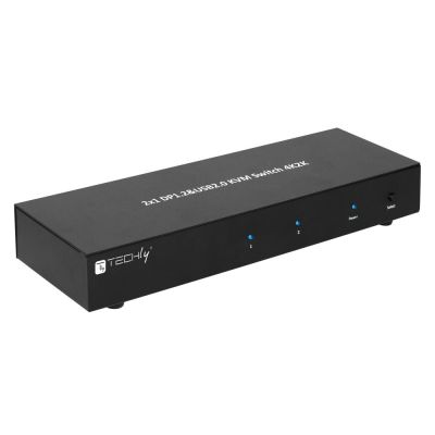 10. TECHLY PRZEŁĄCZNIK KVM DISPLAYPORT/USB 2X1 DUAL HE