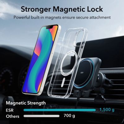 3. Etui ESR Classic Hybrid Halolock z MagSafe na iPhone 13 / iPhone 14 - przezroczyste