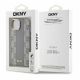 5. Etui DKNY Leather Checkered Mono Pattern MagSafe na iPhone 15 - beżowe