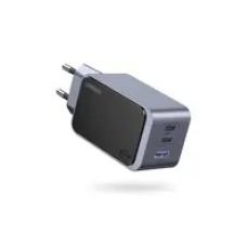 Ugreen Nexode Air 65W sieninis kroviklis, USB + 2x USB-C pilkos spalvos Komputer przenośny, Telefon komórkowy, Myszka Mickey, Laptop, Power bank, Tablet Szary Prąd przemienny Szybkie ładowanie Wewnętrzna