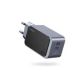 Ugreen Nexode Air 65W sieninis kroviklis, USB + 2x USB-C pilkos spalvos Komputer przenośny, Telefon komórkowy, Myszka Mickey, Laptop, Power bank, Tablet Szary Prąd przemienny Szybkie ładowanie Wewnętrzna