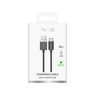 2. Kabel Puro 12W TPE USB-A - microUSB 2m - czarny