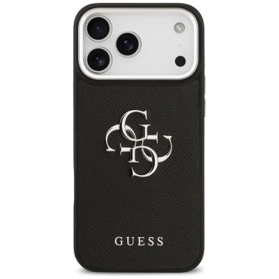 3. Etui Guess Grained Big 4G Classic Logo na iPhone 17 Pro Max - czarne