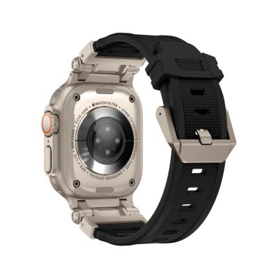 6. Pasek Tech-Protect Delta Pro na Apple Watch 4 / 5 / 6 / 7 / 8 / 9 / SE / Ultra 1 / 2 (42/44/45/49 mm) - czarno-tytanowy