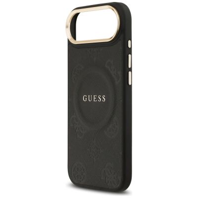 6. Etui Guess Peony Hot Stamp MagSafe na iPhone Air - czarne