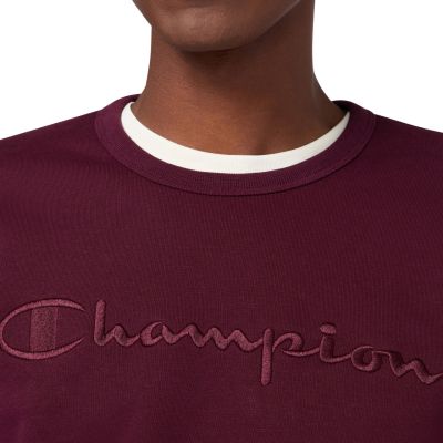 4. Bluza męska Champion Crewneck Sweatshirt bordowa 220272 RS522