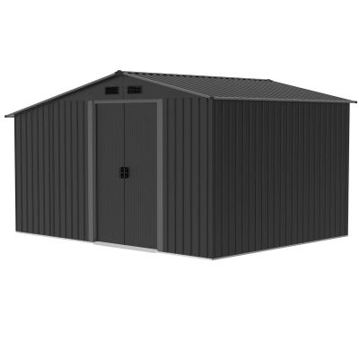 3. DOMEK OGRODOWY NARZĘDZIOWY METALOWY Z DREWUTNIĄ 308X245X202CM