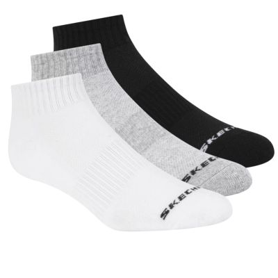 3. Skechers 3pk Unisex Terry Qtr Crew S111035-107 Białe 43-46