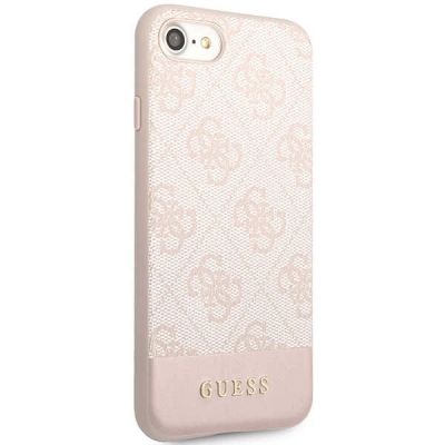 4. Etui Guess 4G Stripe Collection na iPhone 7 / 8 / SE 2020 / SE 2022 - różowe