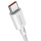 2. Kabel Baseus CATYS-C02 USB-C - USB-C PD QC FCP 100W 5A 2m - biały