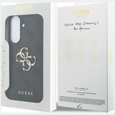 8. Etui Guess Leather 4G Metal Logo na Samsung Galaxy A57 5G - czarne