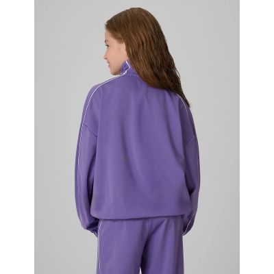 2. Bluza sportowa loose bez kaptura dziewczęca 4F 4FJRSS26TSWSF3057-51S