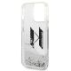 7. Etui Karl Lagerfeld Liquid Glitter Big KL na iPhone 14 Pro - srebrne