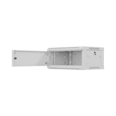 5. LANBERG SZAFA INSTALACYJNA RACK WISZĄCA 19" 4U 600X450 SZARA DRZWI METALOWE (FLAT PACK)