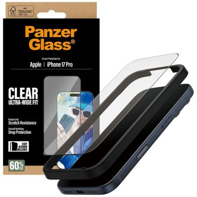 4. Szkło hartowane PanzerGlass Ultra-Wide Fit EasyAligner na iPhone 17 Pro