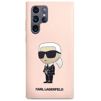 3. Etui Karl Lagerfeld Silicone Ikonik na Samsung Galaxy S23 Ultra - różowe