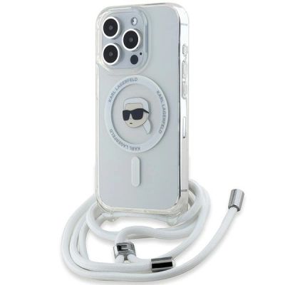 Etui Karl Lagerfeld Crossbody IML Karl Head MagSafe na iPhone 15 Pro - przezroczyste