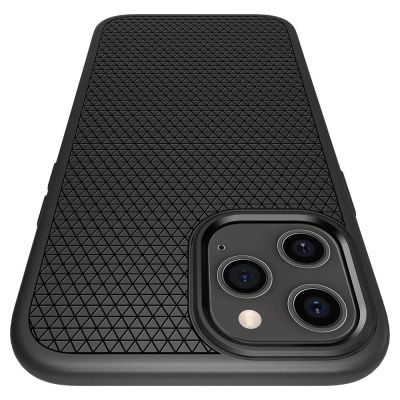 20. Etui Spigen Liquid Air na iPhone 12 / iPhone 12 Pro - czarny mat