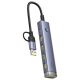 3. Hub USB-A/USB-C Baseus UltraJoy Series 4xUSB-A 3.1 1xUSB-C 5V - szary