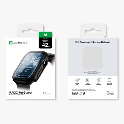 11. Szkło ochronne AMAZINGTHING Radix z etui na Apple Watch Series 11 42 mm - czarne