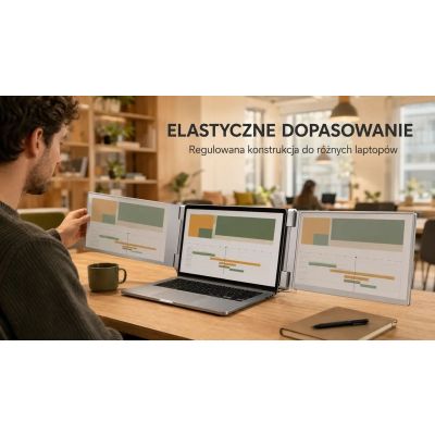 13. EXTRALINK SMART LIFE 16" 2-SCREEN MONITOR FOR LAPTOPS 12" TO 18.5" S11