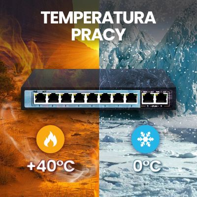 5. EXTRALINK CERES 8 PORTOWY SWITCH POE 48V 10/100MB 802.3AF 15,4W NA PORT