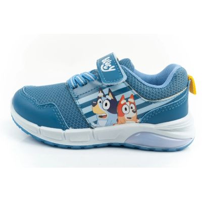 2. Leomil buty sportowe dziecięce sneakersy Bluey lekkie na rzep LED niebieskie