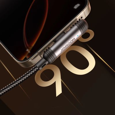 4. Kabel Joyroom S-A56 EnjoyX Series 90° USB-C - Lightning 30W 1,2m - czarny
