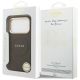 8. Etui Guess Peony Hot Stamp MagSafe na iPhone 17 Pro - brązowe