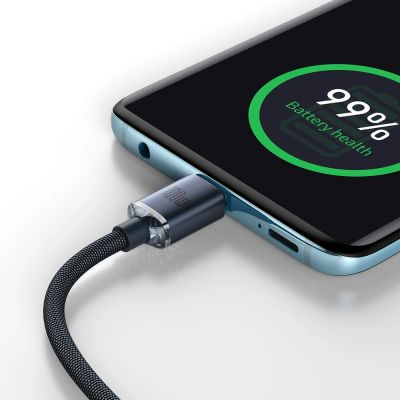11. Kabel Baseus CAJY000601 USB-C - USB-C PD 100W 5A 480Mb/s 1,2m - czarny