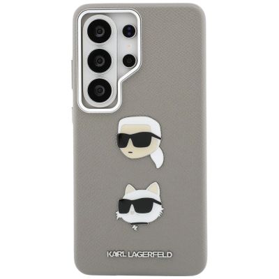3. Etui Karl Lagerfeld Saffiano Double Heads Metal na Samsung Galaxy S26 Ultra - srebrne
