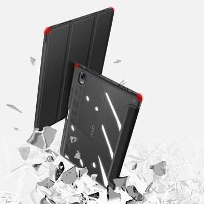 7. Dux Ducis Toby pancerne etui z klapką Smart Case do Oppo Pad z uchwytem na rysik czarny