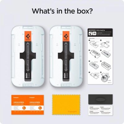 2. Szkło hartowane Spigen Glas.tR EZ Fit Privacy na iPhone 13 / 13 Pro / 14 / 16e / 17e- 2 szt.