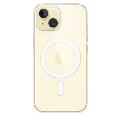 3. Apple - Obudowa tylna do telefonu komórkowego - Kompatybilna z MagSafe - Poliwęglan - Przezroczysta - do iPhone 15 (MXRK3ZM/A)