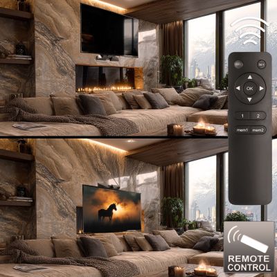 30. MACLEAN UCHWYT DO TV ELEKTRYCZNY NAD KOMINEK 37"-70" 35KG Z PILOTEM MC-891