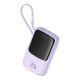 4. Powerbank Baseus Qpow Pro+ 10000mAh 22.5W z wbudowanym kablem USB-C z wyświetlaczem - fioletowy