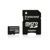SD microSD Card   4GB Transcend SDHC Class10 w/adapter