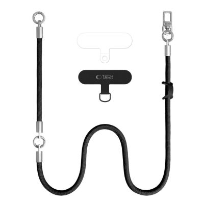 2. Smycz do telefonu Tech-Protect C10S Rope - czarno-tytanowa