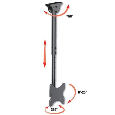 3. Techly ICA-CPLB 922L uchwyt do tablic informacyjnych 106,7 cm (42") Czarny