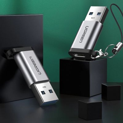 2. Adapter USB C (żeński) - USB (męski) Ugreen US276 USB 5Gb/s - szary