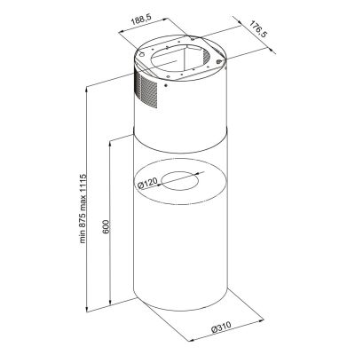 4. Okap MAAN Elba PB 31 czarny