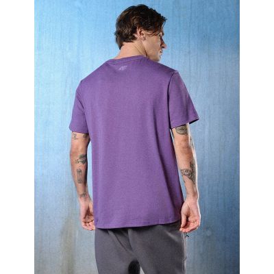 2. T-shirt regular z nadrukiem męski 4F 4FRSS26TTSHM3659-50S