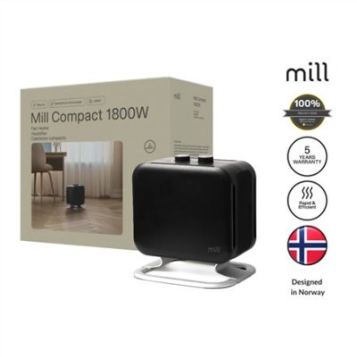 5. Grzejnik nawiewowy MILL PTC FAN HEATER CUS1800MECBA termowentylator wewnętrzny 1800 W Czarny