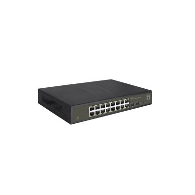 4. LevelOne Hilbert 18-portowy gigabitowy przełącznik Smart Lite - 16 x Gigabit RJ45 - 2 x Gigabit SFP