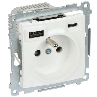 Gniazdo pojedyncze z zasilaczem USB DGZ1ZUSB2CA.01/11-SIMON54 Premium 230 V 16 A