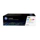63. HP 128A zestaw 3 oryginalnych wkładów z tonerem LaserJet: błękitny/purpurowy/żółty