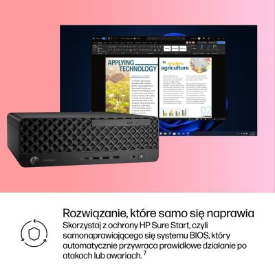 4. HP ProDesk 4 SFF G1i AI PC Intel Core Ultra 5 225 16 GB DDR5-SDRAM 512 GB SSD Windows 11 Pro Czarny